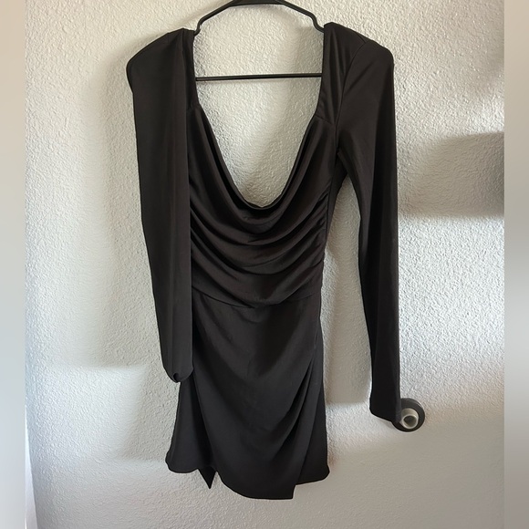 Tiger Mist Black Mini Long Sleeve Dress - Picture 4 of 6